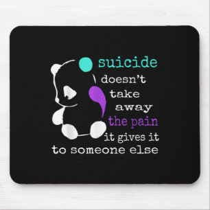 Tapis De Souris Cadeau de point-virgule de douleur de suicide Prév