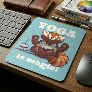 Tapis De Souris Cadeau de professeur de yoga de Panda rouge est ma