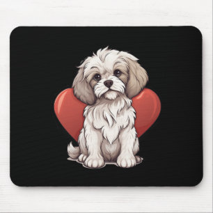 Tapis De Souris Cadeau de propriétaire de Cavachon maman papa amat