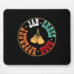Tapis De Souris Cadeau de travail de kickboxing Boxer Jab Cross Ho