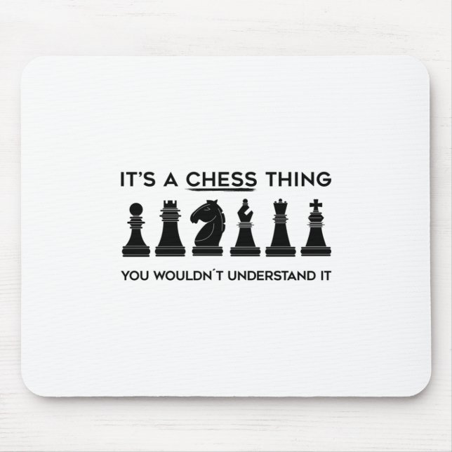 Tapis De Souris Cadeau d'échecs | Chess Player Chessboard Chess Cl (Devant)