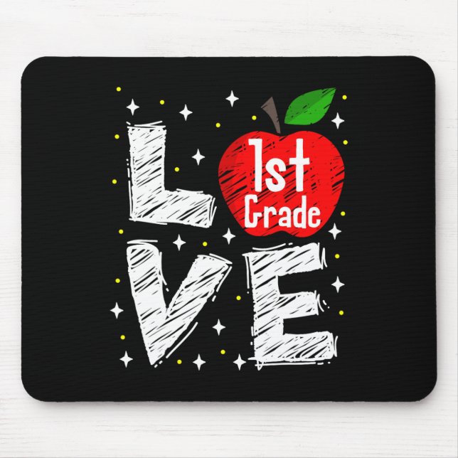 Tapis De Souris Cadeau d'enseignant de rentrée scolaire Fun Apple  (Devant)