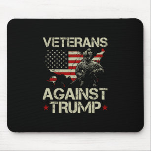 Tapis De Souris Cadeau Drapeau Américain des Vétérans Contre Donal