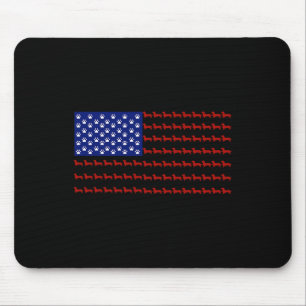 Tapis De Souris Cadeau Drapeau Américain Fête de l'Indépendance 