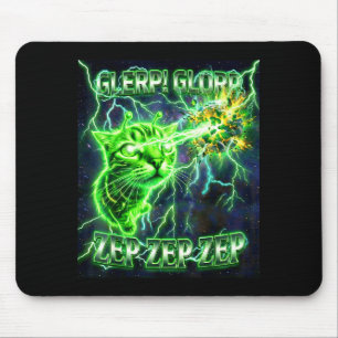 Tapis De Souris Cadeau drôle d'alien Glerp Glorp Gnarp Alien Chat