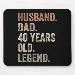 Tapis De Souris Cadeau drôle de 40 ans pour papa pour la fête des 