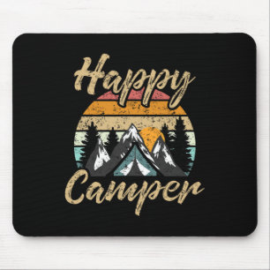 Tapis De Souris Cadeau drôle de campeur heureux pour amateur de ca