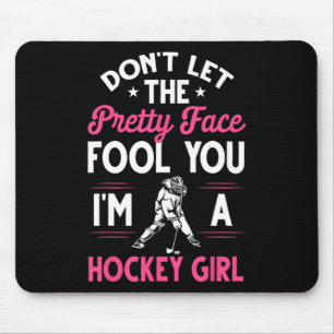 Tapis De Souris Cadeau drôle de hockey pour filles pour femmes Enf