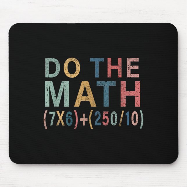 Tapis De Souris Cadeau drôle de mème de maths pour enseignant, fem (Devant)