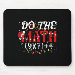 Tapis De Souris Cadeau drôle de Noël Fais Le Calcul Mème (9x7)+4 A