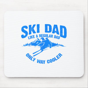 Tapis De Souris Cadeau drôle de papa skieur pour amateurs de ski P