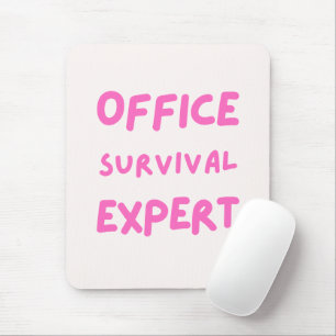 Tapis De Souris Cadeau drôle pour collègue 'Expert en survie au bu