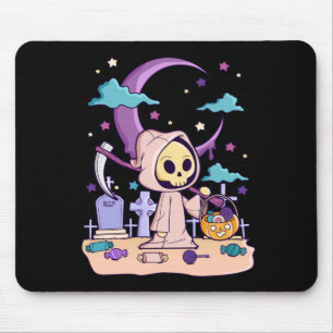 Tapis De Souris Cadeau Halloween Horror Pastel Goth Déplaisant Kaw
