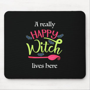 Tapis De Souris Cadeau Halloween Une Sorcière Vraiment Heureuse