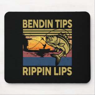 Tapis De Souris Cadeau Hommes Bendin Conseils Rippin Lips Pêche T-