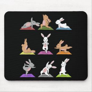 Tapis De Souris Cadeau lapin   Yoga lapin en yoga Poses Sports