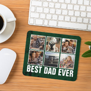 Tapis De Souris Cadeau Meilleur Papa de tous les temps Collage de