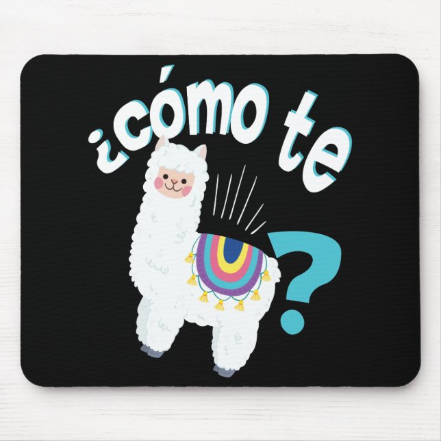 Tapis De Souris Cadeau mignon de professeur de lama d'alpaga drôle (Devant)