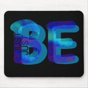 Tapis De Souris Cadeau Mindfulness JUSTE BE Neon Blue 3D peut ajou