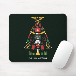 Tapis De Souris Cadeau personnalisé de Noël pour médecin infirmièr
