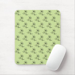 Tapis De Souris Cadeau personnalisé Juin Honeysucké Fleur de naiss