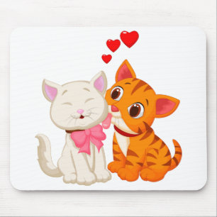 Tapis De Souris Cadeau pour amateur de chats mignons Dessin animé
