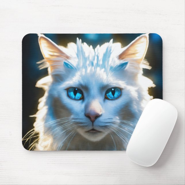 Tapis De Souris Cadeau Pour Haroon Modern CuteCat Grid Pad (Avec souris)
