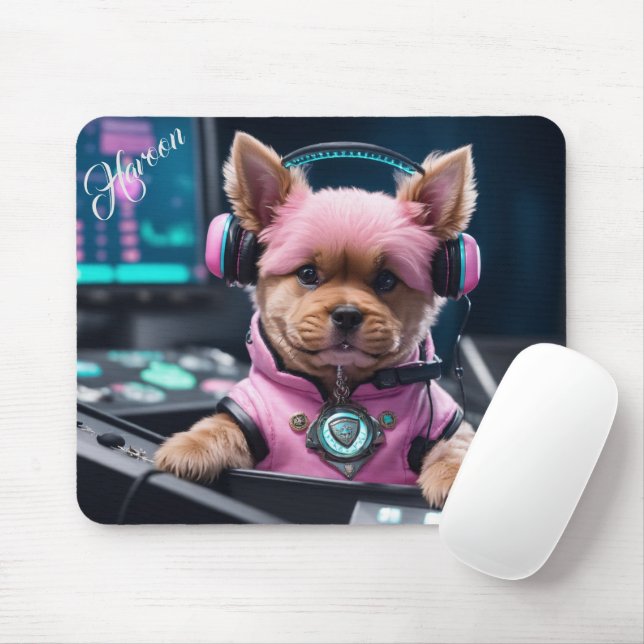 Tapis De Souris Cadeau Pour Haroon Modern Pappy Photo Grid (Avec souris)