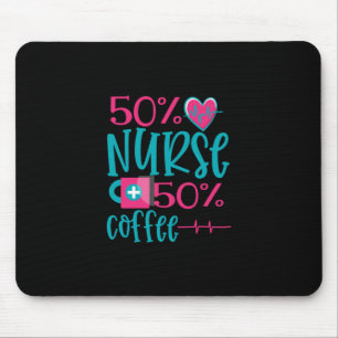 Tapis De Souris Cadeau pour infirmière   50 Infirmière 50 Café