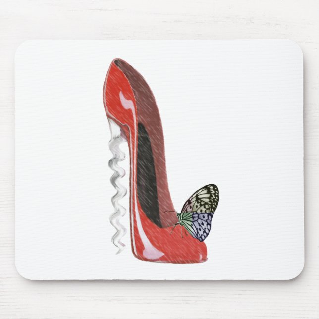 Tapis De Souris Cadeau stylet rouge d'art de chaussure et de (Devant)