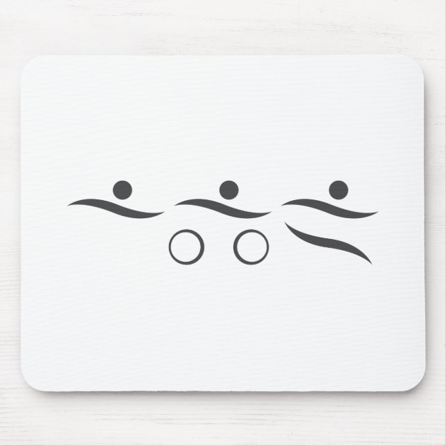 Tapis De Souris Cadeau unique de triathlon (Devant)