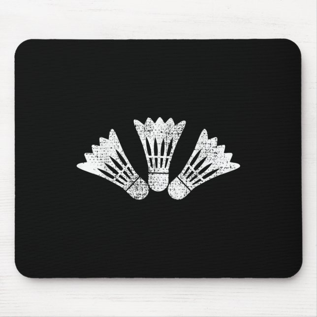 Tapis De Souris Cadeau vintage de badminton (Devant)