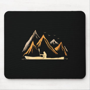Tapis De Souris Cadeau vintage kayak pour voyage en kayak de riviè