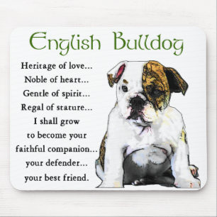Tapis De Souris Cadeaux anglais de bouledogue