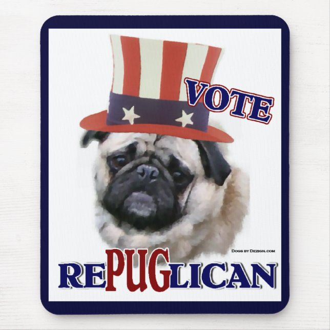 Tapis De Souris Cadeaux aux amoureux du carlin (Devant)