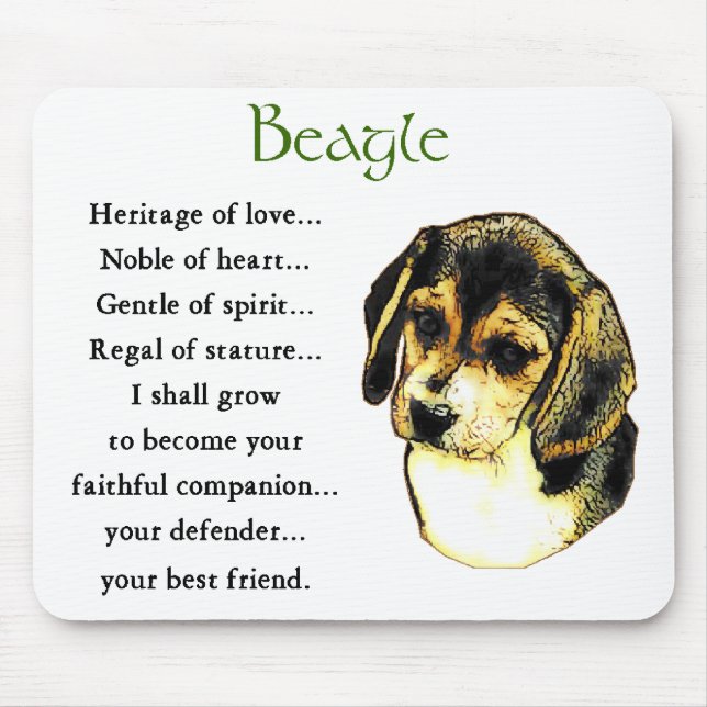 Tapis De Souris Cadeaux beagles (Devant)
