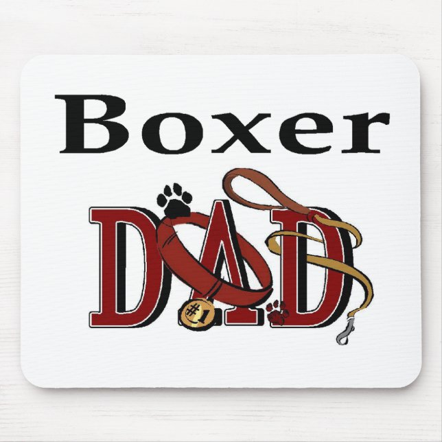 Tapis De Souris Cadeaux Boxer Papa (Devant)