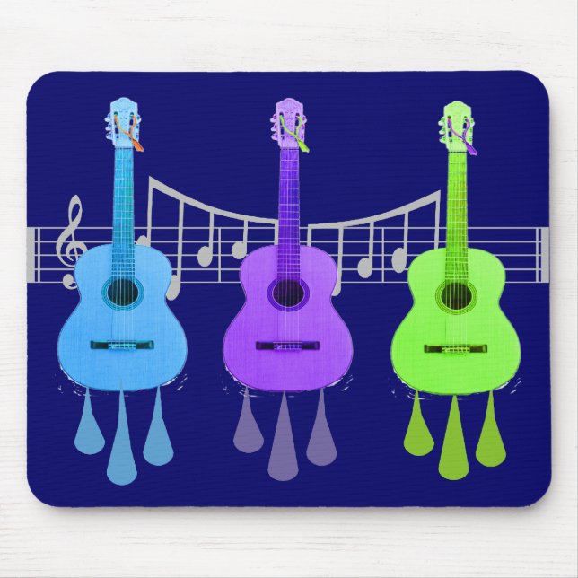 Tapis De Souris Cadeaux d'amants de guitare (Devant)