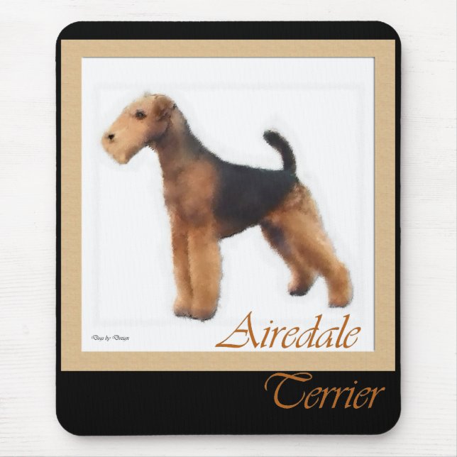 Tapis De Souris Cadeaux d'art Airedale Terrier (Devant)