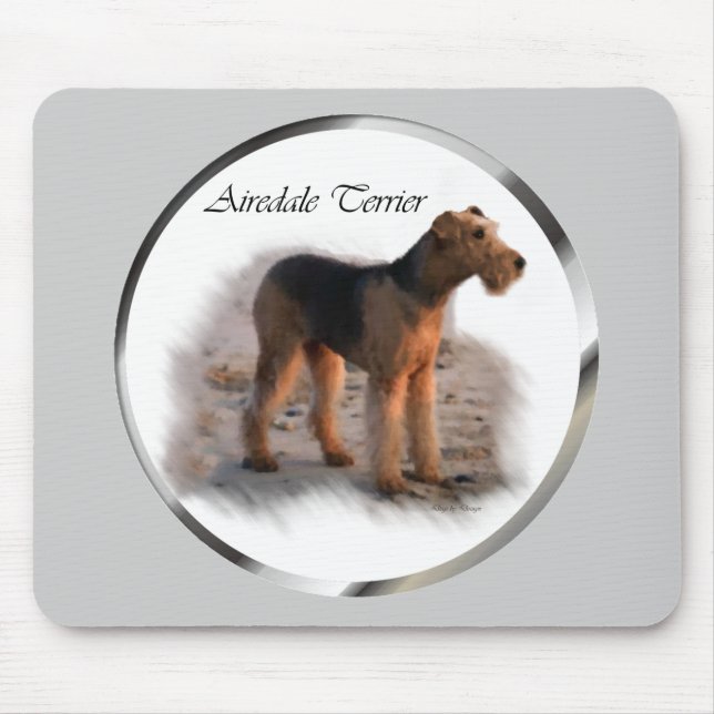 Tapis De Souris Cadeaux d'art Airedale Terrier (Devant)