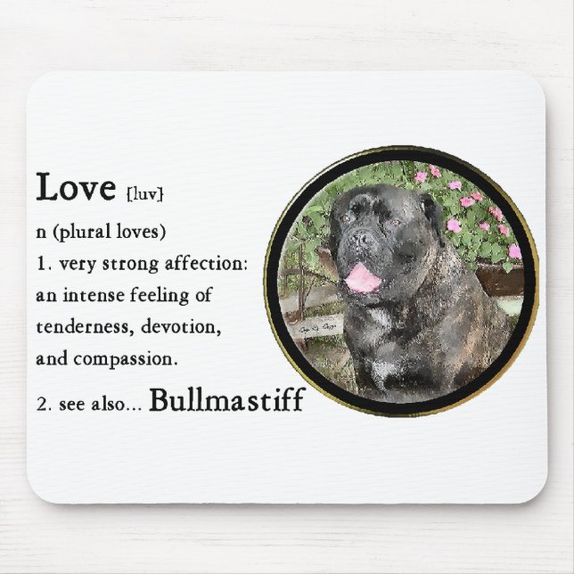 Tapis De Souris Cadeaux d'art Bullmastiff (Devant)