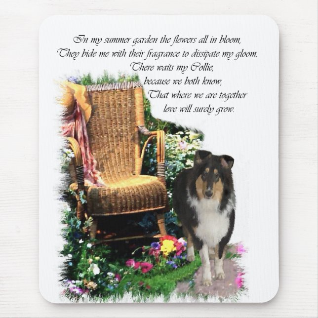 Tapis De Souris Cadeaux d'art Collie Tri-Color (Devant)