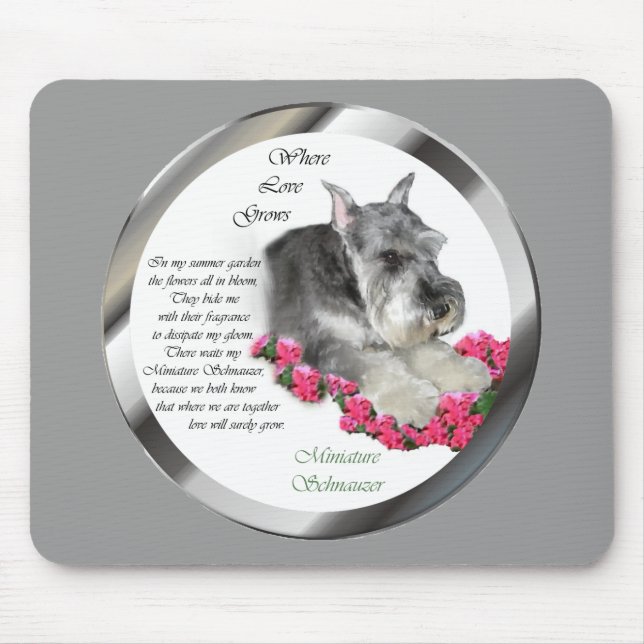 Tapis De Souris Cadeaux d'art de Schnauzer miniature (Devant)