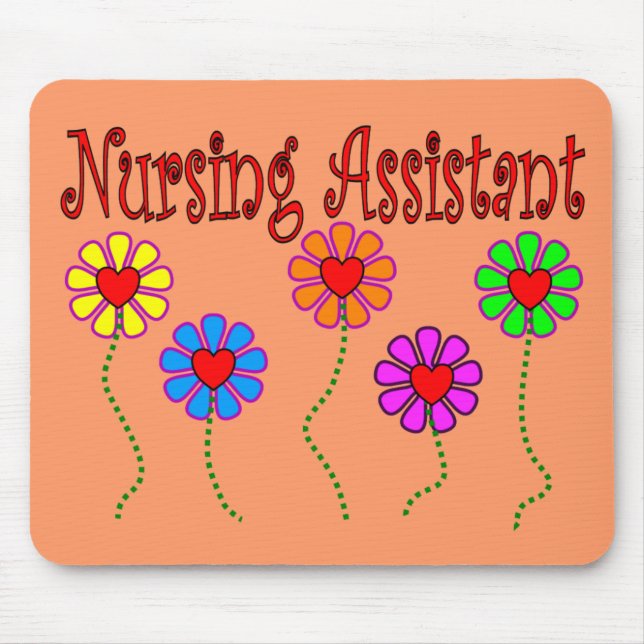 Tapis De Souris Cadeaux d'assistant de soins--Conception florale (Devant)