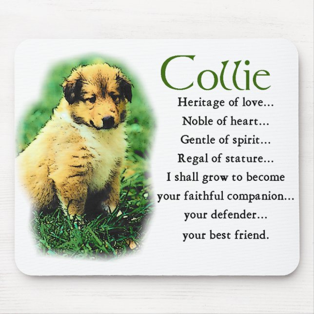 Tapis De Souris Cadeaux de Collie de Sable (Devant)