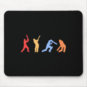 Tapis De Souris Cadeaux de cricket - Joueur de cricket aux couleur