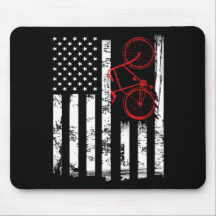 Tapis De Souris Cadeaux de cyclisme de vélo de montagne de drapeau