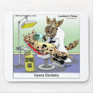 Tapis De Souris Cadeaux de dentisterie d'hyène T-shirts Mugs Carte