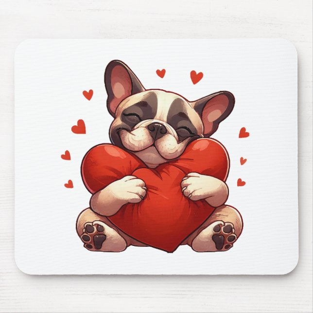 Tapis De Souris Cadeaux de la Saint-Valentin Pitbull (Devant)