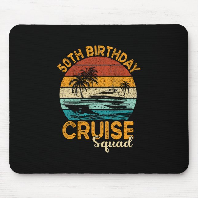 Tapis De Souris Cadeaux de l'équipe de croisière pour les 50 ans 2 (Devant)
